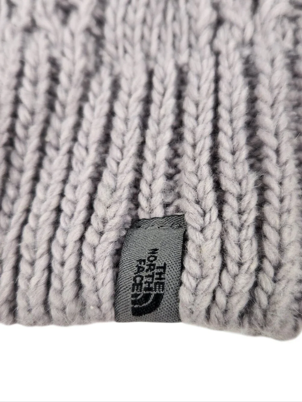 The North Face Wool Alpaca Blend Cable Knit Mitt Mittens Grey Women Size L to XL